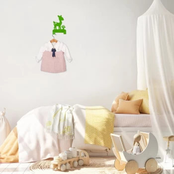 Image of Deer - Green Green Metal Wall Hook