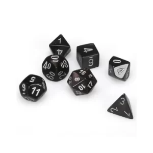 Image of Chessex Poly 7 Set: Borealis Smoke/Silver