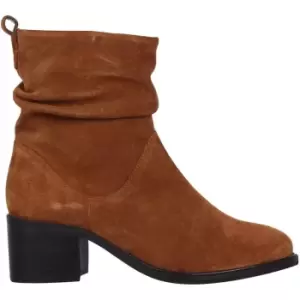 Image of Linea Ruched Heeled Boots - Beige