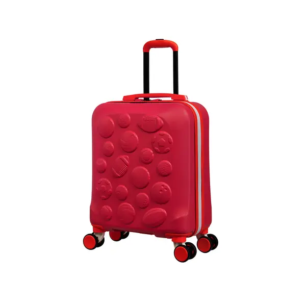 Image of IT Luggage Half Time VWWM6 Hard Shell Poy Red Kiddies Underseat Suitcase
