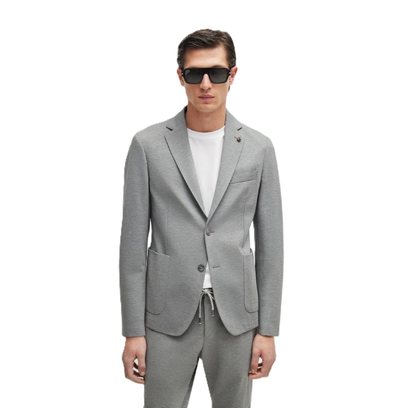 Image of Boss Mens C Hanry Junior Formal Jacket Silver male 34 (44)