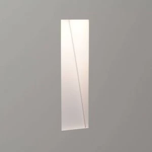 Image of LED 1 Light Outdoor Medium Recessed Trimless Marker Wall Light Matt White