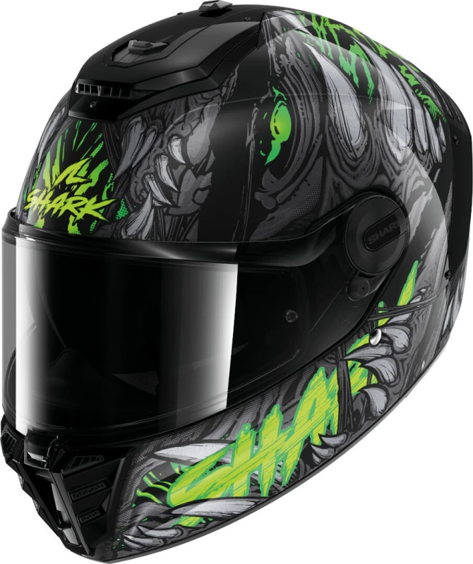 Image of Shark Spartan RS Shaytan Helmet, black-green, Size M for Men