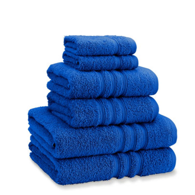 Image of Catherine Lansfield Zero Twist Cotton 6 Piece Towel Bale Set Cobalt Blue