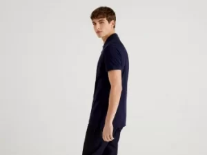 Image of Benetton, Dark Blue Slim Fit Polo, taglia S, Dark Blue, Men