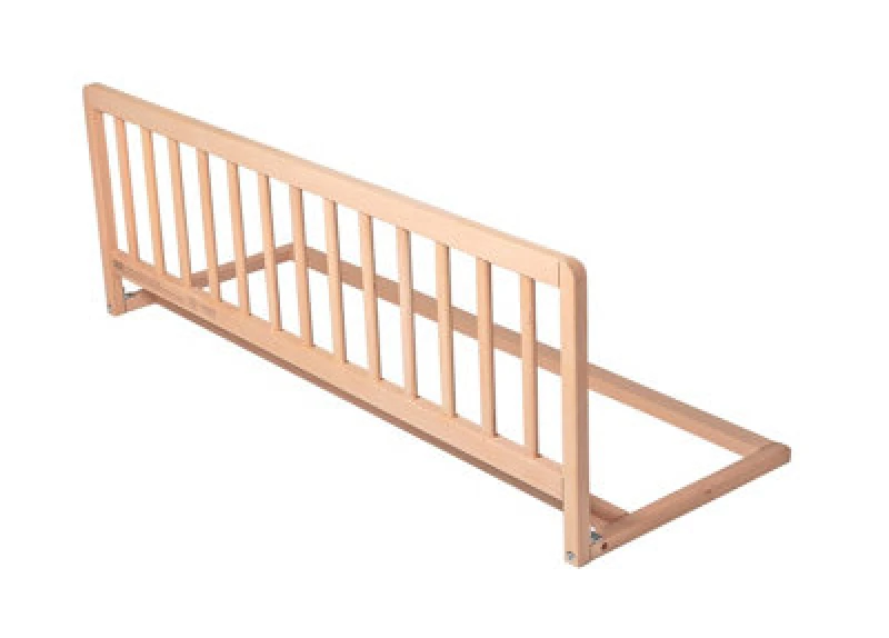 Image of Safetots Wooden Bed Guard, Natural, 38Cm High X 110Cm Wide, Toddler Bedrail For Safety, Secure Child Bed Rail