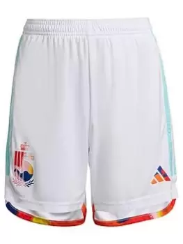 Image of adidas Junior Belgium Away 22/23 Replica Short, White, Size 7-8 Years