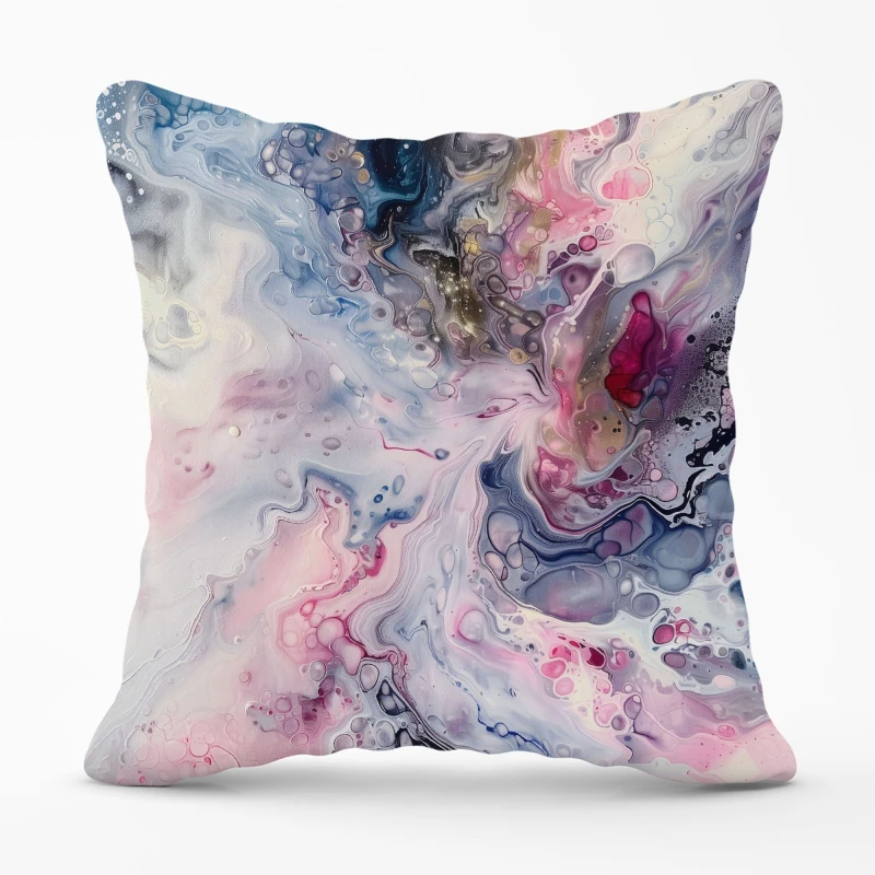Image of Warren Reed - Designer Ethereal Swirls: Dreams In Motion Cushions Size: 45cm x 45cm Multicolor Unisex 45cm x 45 cm