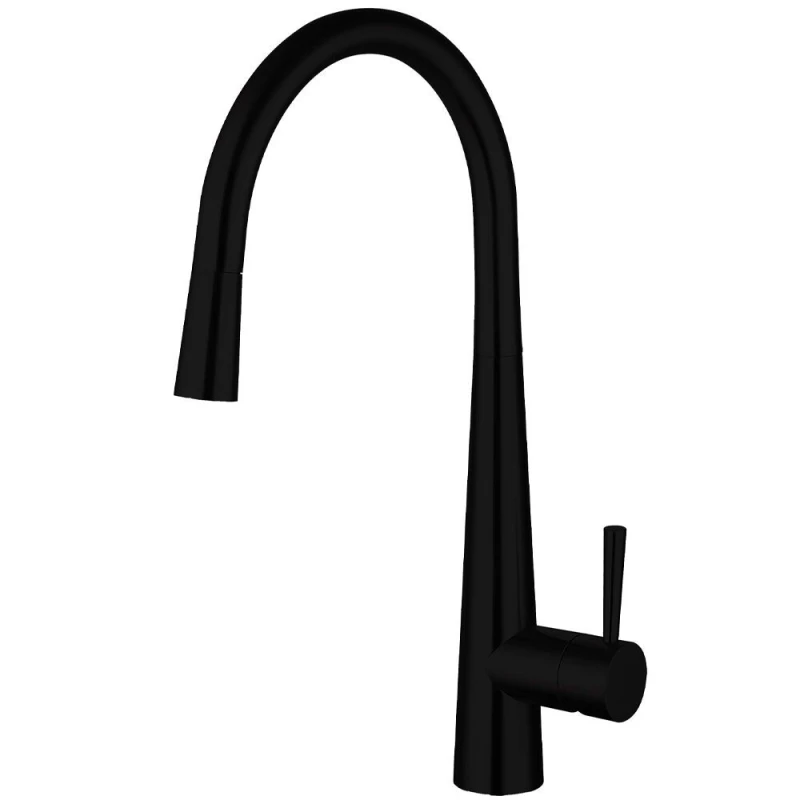 Image of Balterley Contemporary Pull Out Single Lever Kitchen Mixer Tap, Black