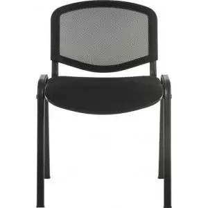 Image of Teknik Office Conference Mesh Backrest Black. Fabric Stackable Fully