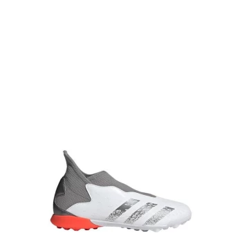 Image of adidas Predator Freak.3 Laceless Turf Boots Kids - Cloud White / Iron Metallic /