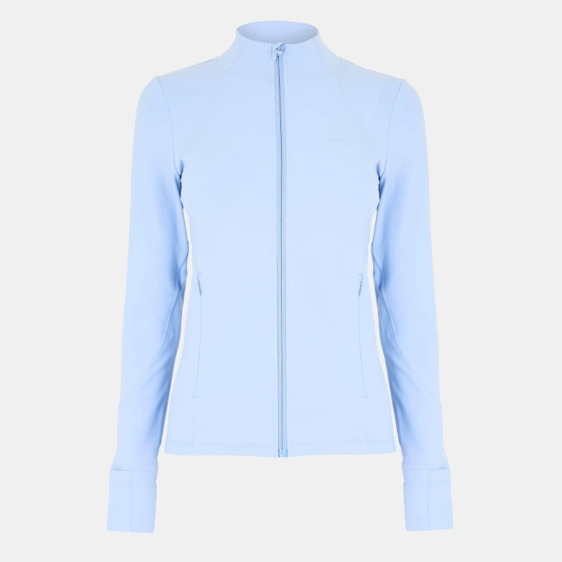 Image of USA Pro Womens Core Fitness Long Sleeve Slim Fit Performance Training Jacket Brunera Blue female 8 (36)