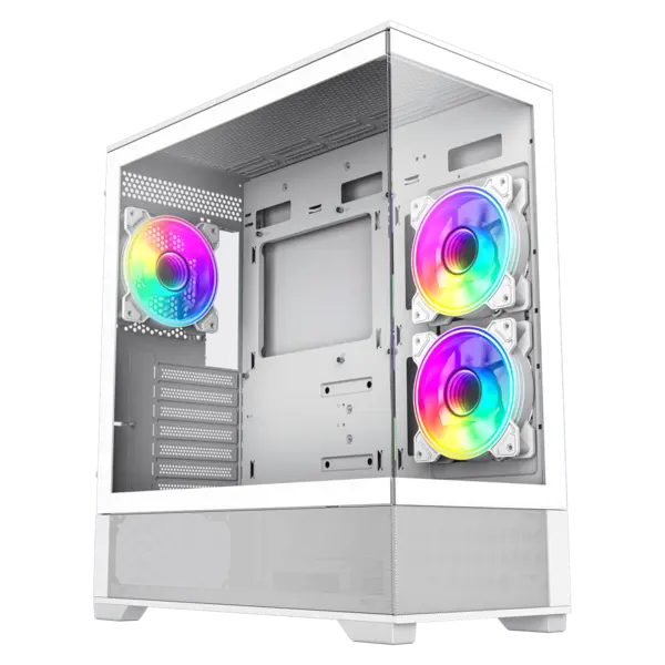 Image of GameMax Vista 3 Mid Tower Gaming Case - White