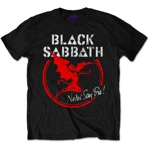Image of Black Sabbath - Archangel Never Say Die Unisex Medium T-Shirt - Black