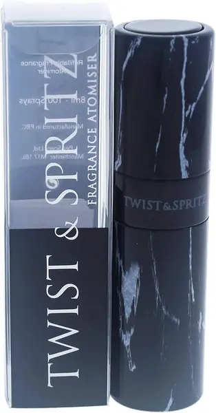 Image of Twist and Spritz Black Marble Atomiser Unisex 8ml