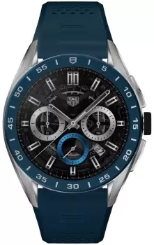 Image of TAG Heuer Watch Connected Calibre E4 Blue 45 Rubber