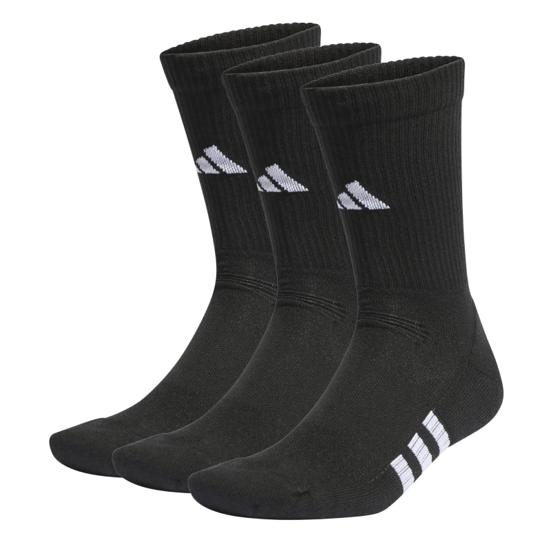 Image of adidas PRF CUSH CREW3P womens Sports socks in Black