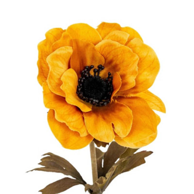 Image of Hill Interiors Anemone Anemone Artificial Flower Yellow (One Size)