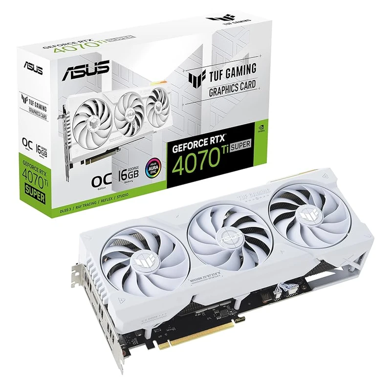 Image of Asus GPU NV 4070TiS TUF Gaming O16G White Fan TUF-RTX4070TIS-O16G-WHITE