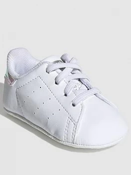Image of adidas Originals Stan Smith Infant Crib Shoes - White/Iridescent , White/Green, Size 5
