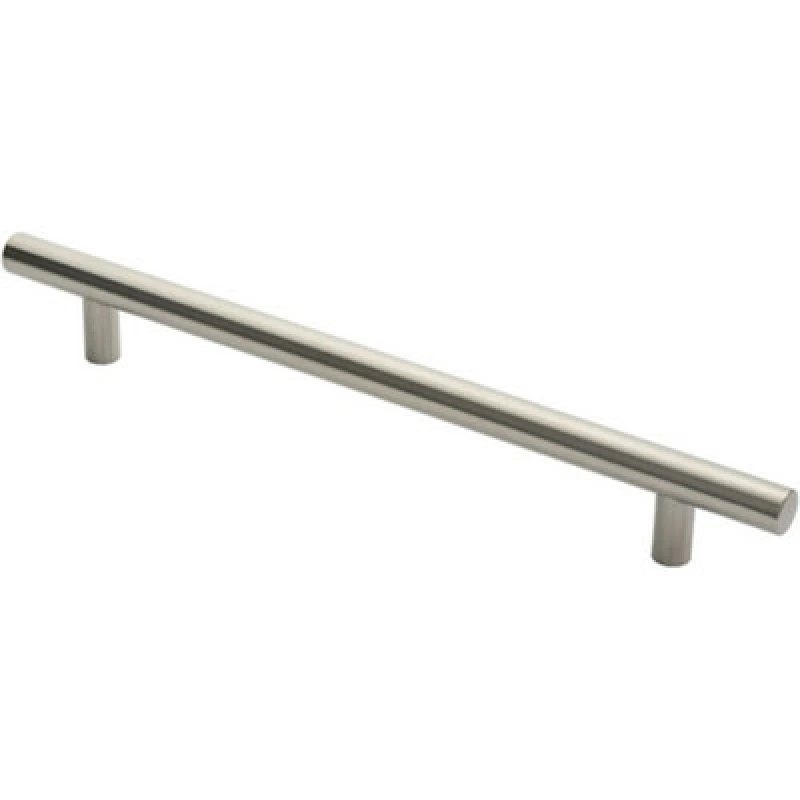 Image of Loops Straight T Bar Pull Handle 600 x 30mm 450mm Fixing Centres Satin Steel Metallics unisex