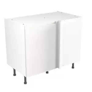 Image of KitchenKIT J-Pull Handleless 100cm Blind Corner Base Unit - Gloss White