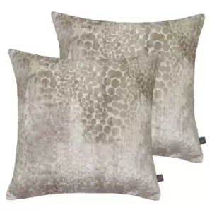 Image of Prestigious Textiles Monument Polyester Filled Cushions Twin Pack Blush