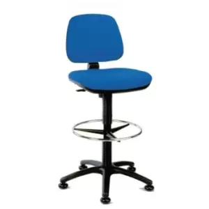 Image of Slingsby Medium Back Draughter Chair, Blue Fabric