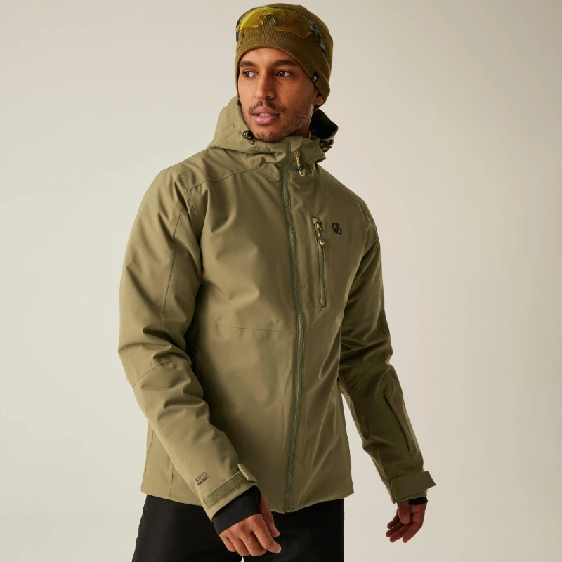 Image of Dare 2b Dare 2b Men Eagle Waterproof Breathable Insulated Skiing Jacket in Green Size: Small Green S Male 5063516185505