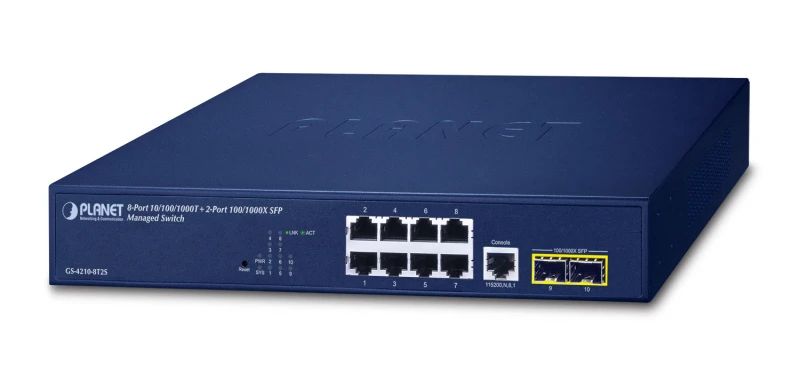 Image of PLANET 10/100/1000T + 2-Port Managed L2/L4 Gigabit Ethernet (10/100/10
