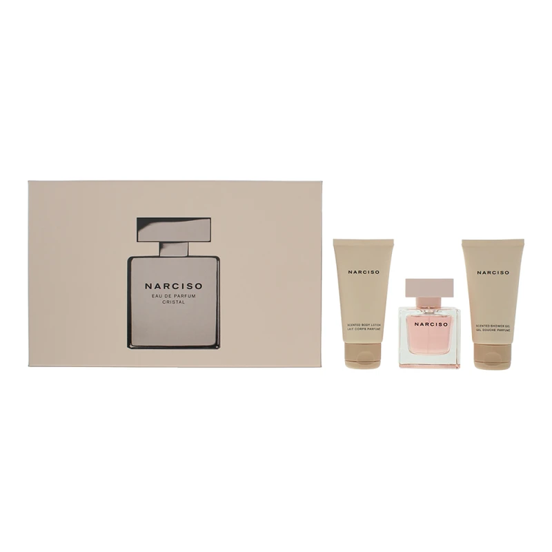 Image of Narciso Rodriguez Cristal 3 Piece Gift Set: Eau de Parfum 50ml - Body Lotion 50m