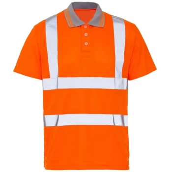Image of Hi-vis Breathable Snag Resistant Orange Polo Shirt - XL