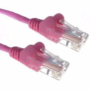 Image of Zexum Pink RJ45 Cat5e High Quality 24AWG Stranded Snagless UTP Ethernet Network LAN Patch Cable - 1 Meter