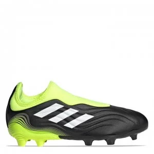 Image of adidas Copa Sense .3 Laceless Junior FG Football Boots - Black/SolYellow