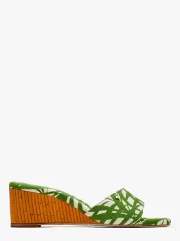 Image of Kate Spade Meena Slide Sandals, Palm Fronds, 6