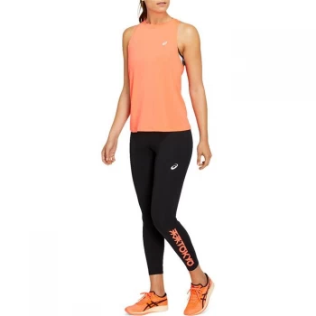 Image of Asics Highwaist Tights Ladies - Black/Red