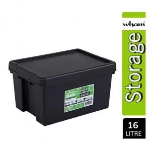 Image of Wham Bam Black Recycled Storage Box 16 Litre NWT3869