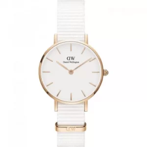 Image of Ladies Daniel Wellington Petite 28 Dover RG White Watch