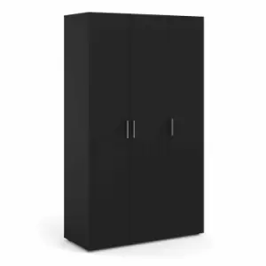 Image of Pepe Wardrobe With 3 Doors In Black