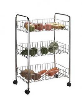 Image of Apollo Chrome 3-Basket Vegetable Trolley