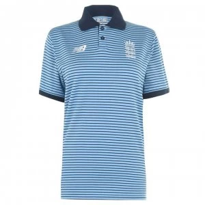 Image of New Balance England Cricket Travel Polo Shirt Mens - Blue