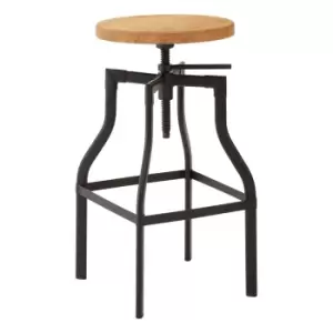 Image of New Foundry Bar Stool Ash Veneer Seat