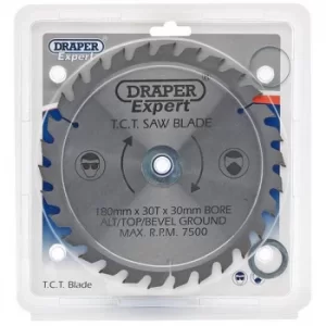 Image of Draper Expert TCT Saw Blade 180X30mmx30T