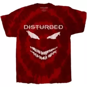 Image of Disturbed - Scary Face Unisex Medium T-Shirt - Red