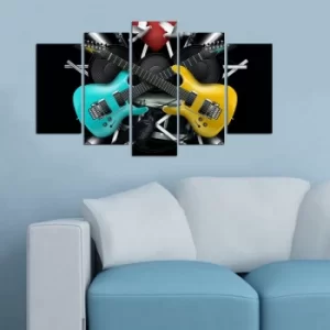 Image of 5M-81 Multicolor Decorative MDF Painting (5 Pieces)