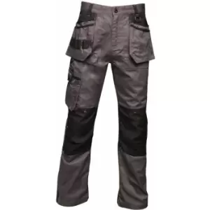 Image of Regatta Mens Incursion Work Trousers (40S) (Iron/Black) - Iron/Black