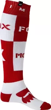 Image of FOX Nobyl Fri Thick Motocross Socks, white-red Size M white-red, Size M