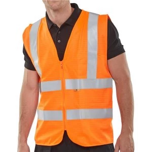 Image of Click Fireretardant Small High Visibility Waistcoat Orange