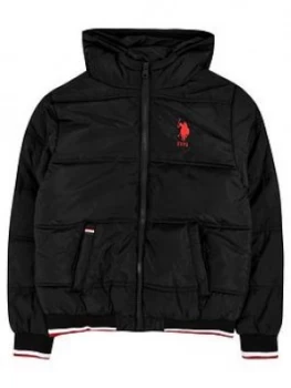 Image of U.S. Polo Assn. Boys Padded Jacket - Black