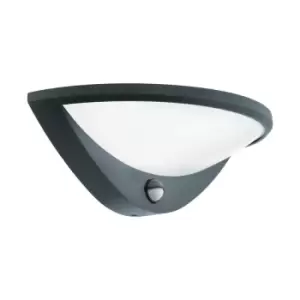 Image of Belcreda - LED Outdoor Wall Light with pir Motion + Dawn / Dusk Sensor Anthracite IP44 - Eglo